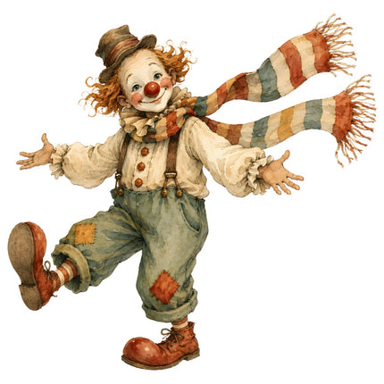 circus clown quilt square
