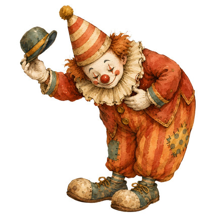 circus clown quilt square