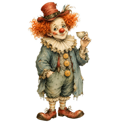 circus clown quilt square