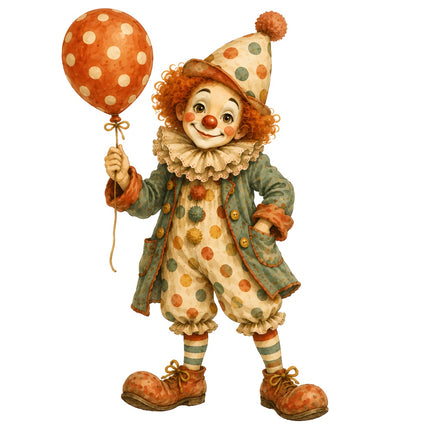 circus clown quilt square