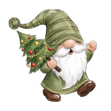 Christmas gnome fabric panel