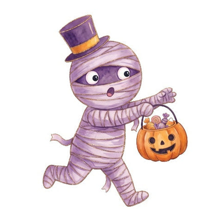 halloween mummy fabric panel