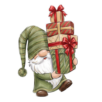 Christmas gnome fabric panel