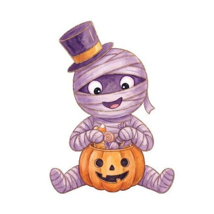 halloween mummy fabric panel
