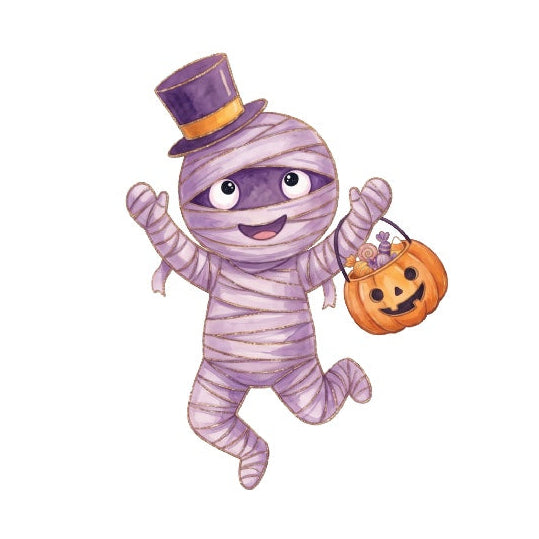 halloween mummy fabric panel