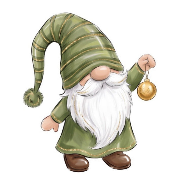 Christmas gnome quilt block