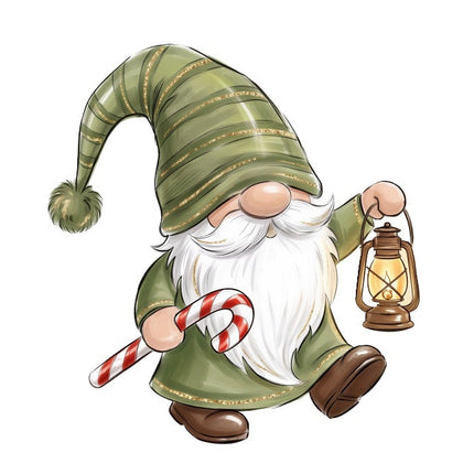 Christmas gnome fabric panel