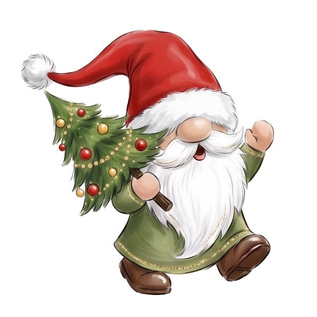 Christmas gnome fabric panel