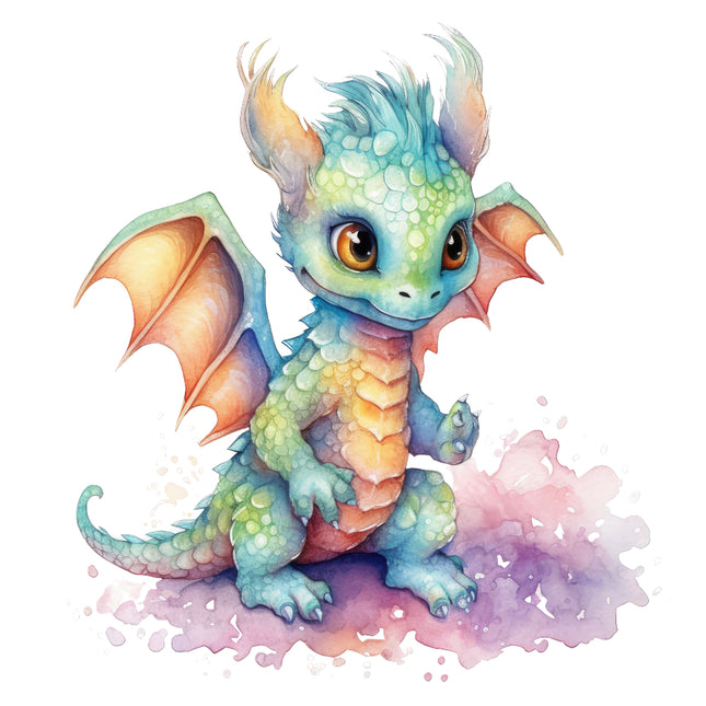 baby dragon quilt block