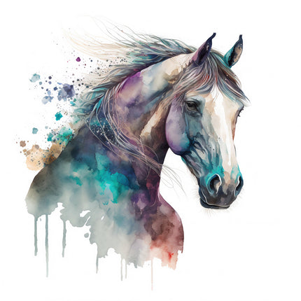 boho horse fabric panel