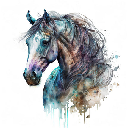 boho horse fabric panel