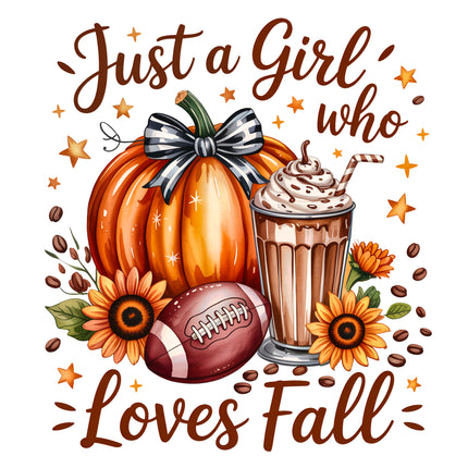 Just a Girl Who Loves Fall 100% Cotton Fabric Panel Block BB1309