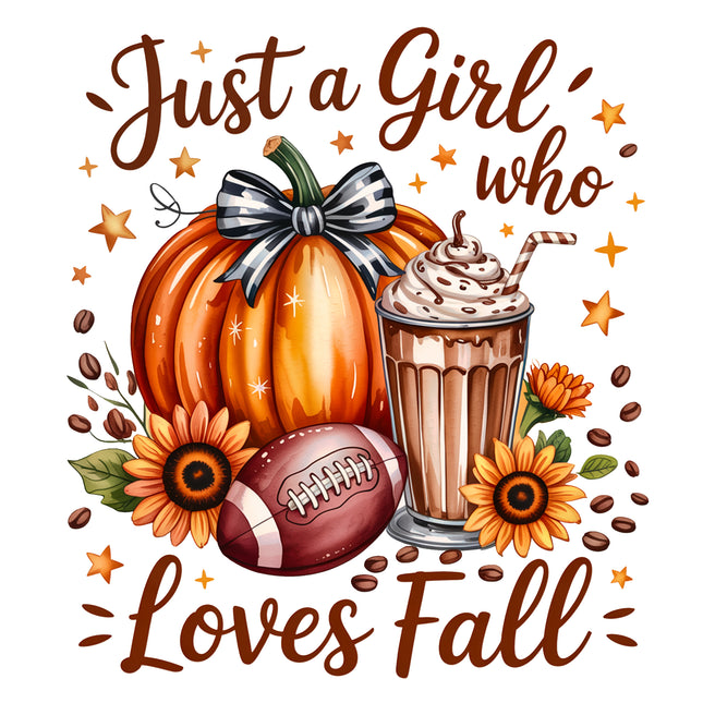 Just a Girl Who Loves Fall 100% Cotton Fabric Panel Block BB1309