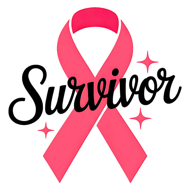 Pink Ribbon Survivor 100% Cotton Fabric Panel Block BB13223