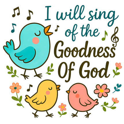 Sing the Goodness of God 100% Cotton Fabric Panel Block BB13263