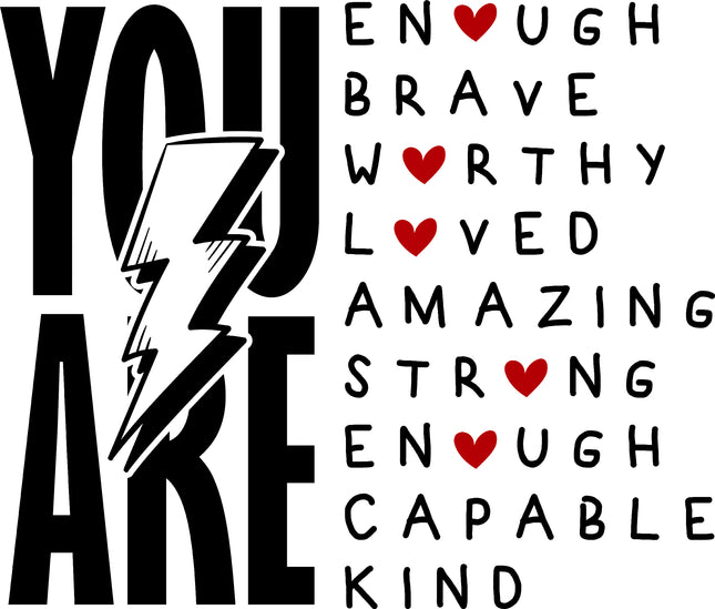 Inspirational You Are 100% Cotton Fabric Panel Block BB13313