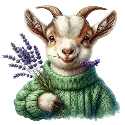 goat quilt panel