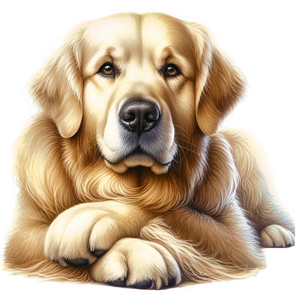 golden retriever quilt panel