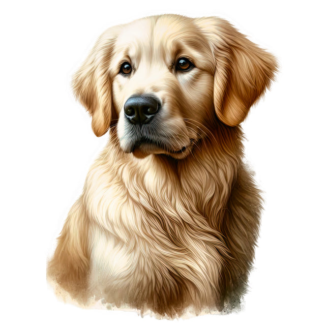 Golden Retriever Dog 100% Cotton Fabric Panel Block BB1424