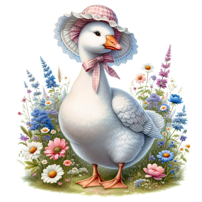 garden duck quilt block