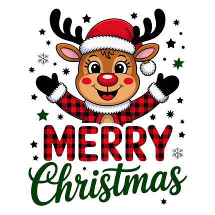 Merry Christmas 100% Cotton Fabric Panel Block BB1440