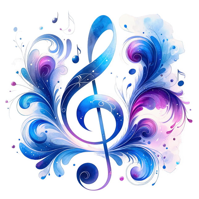 Musical Note 100% Cotton Fabric Panel Block BB1615