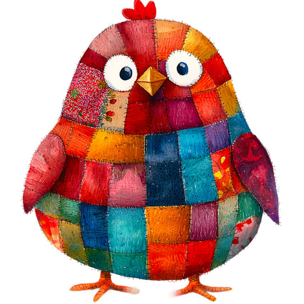 patchwork owl fabric panel