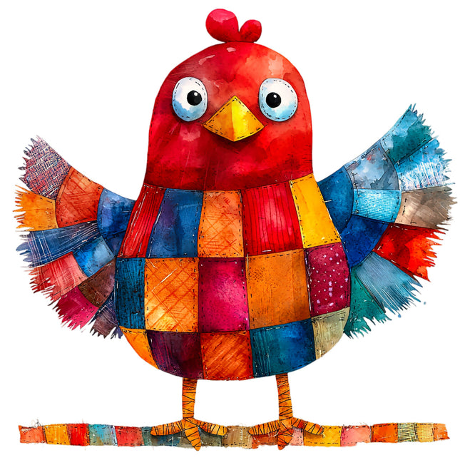chicken quilt panel