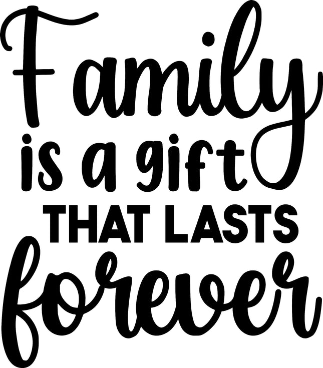 Family is a Gift That Lasts Forever 100% Cotton Fabric Panel Block BB1721