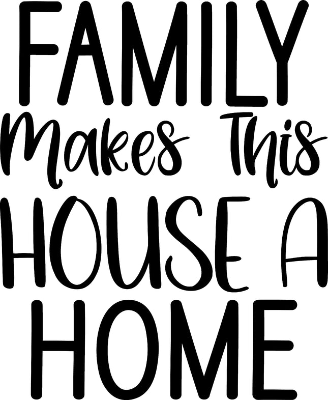 Family Makes This House a Home 100% Cotton Fabric Panel Block BB1724