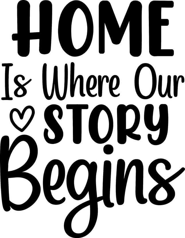 Home is Where Our Story Begins 100% Cotton Fabric Panel Block BB1725