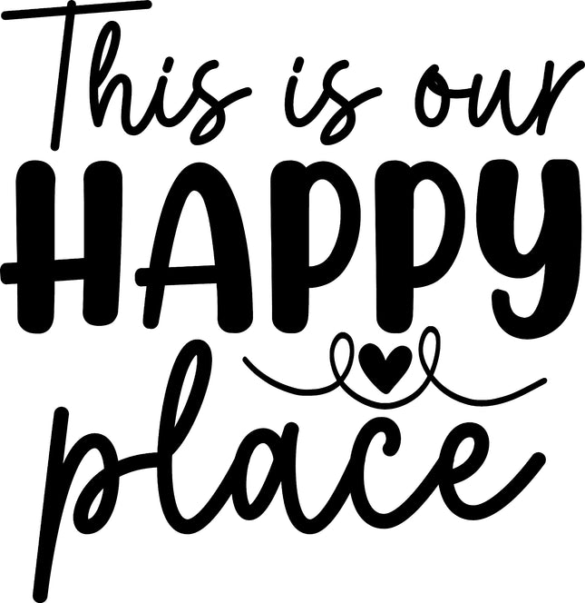 This is Our Happy Place 100% Cotton Fabric Panel Block BB1727