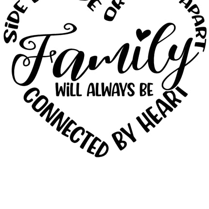 Family Connected by Heart 100% Cotton Fabric Panel Block BB1730