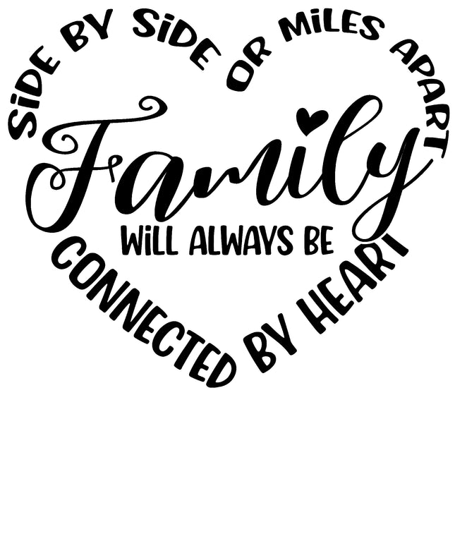 Family Connected by Heart 100% Cotton Fabric Panel Block BB1730