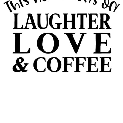 This Home Runs on Laughter Love & Coffee 100% Cotton Fabric Panel Block BB1732