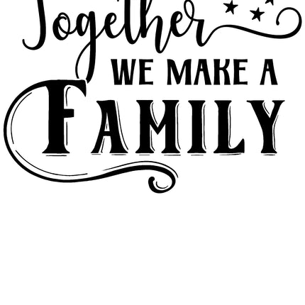 Together We Make A Family 100% Cotton Fabric Panel Block BB1733