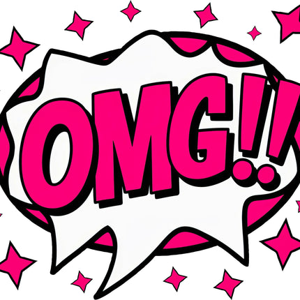 Comic OMG 100% Cotton Fabric Panel Block BB205