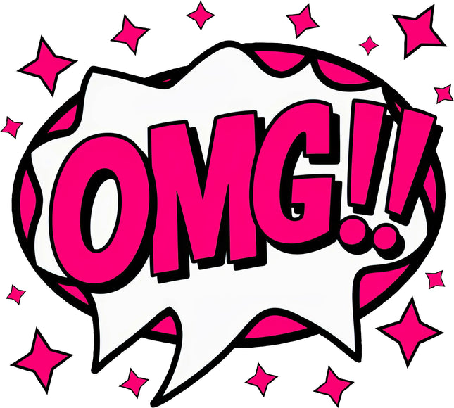 Comic OMG 100% Cotton Fabric Panel Block BB205