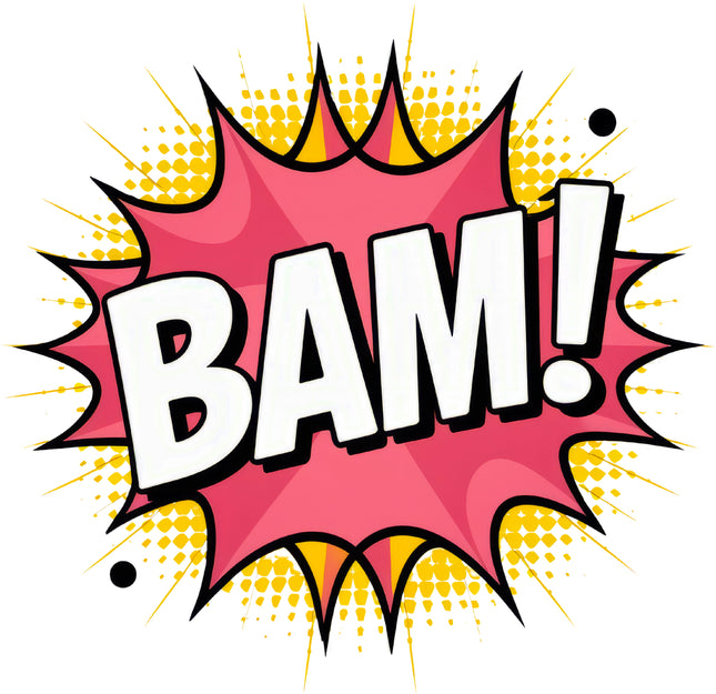 Comic BAM 100% Cotton Fabric Panel Block BB211