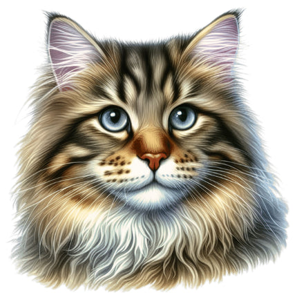 cat with blue eyes fabric panel