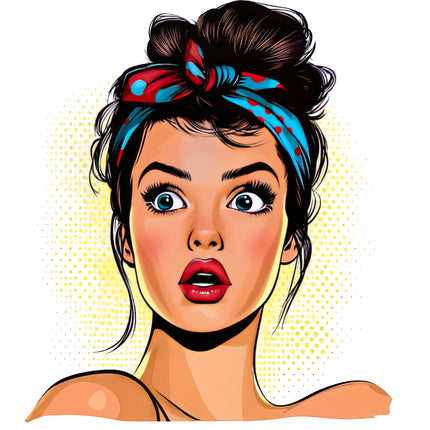 Comic Cartoon Woman 100% Cotton Fabric Panel Block BB266