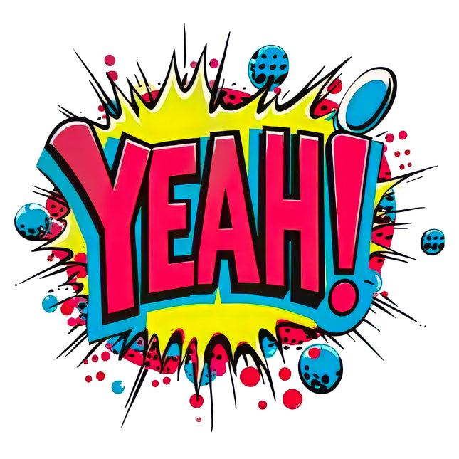 Comic YEAH! 100% Cotton Fabric Panel Block BB268