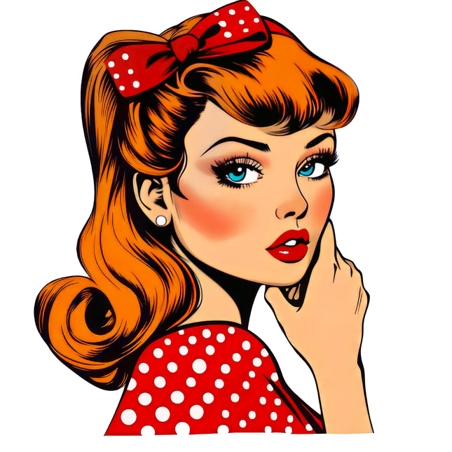 Comic Cartoon Woman 100% Cotton Fabric Panel Block BB274