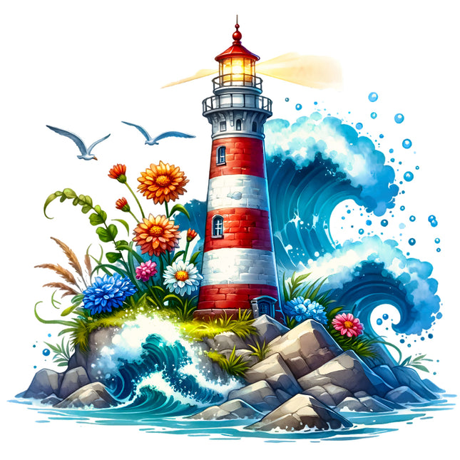 lighthouse fabric panel