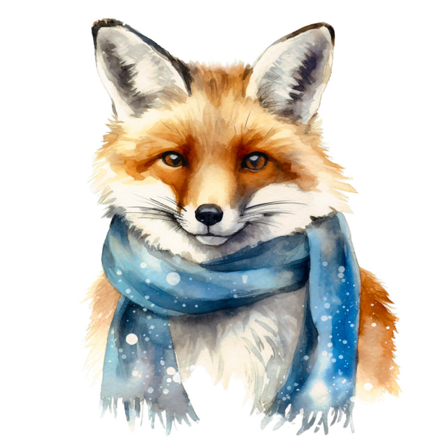 Winter Fox 100% Cotton Fabric Panel Block BB3572