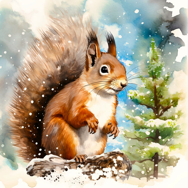 squirrel fabric panel