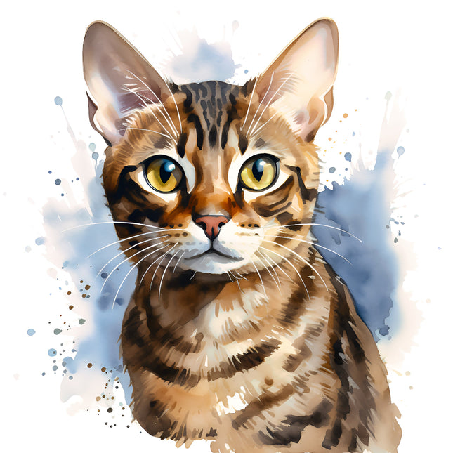 Bengal Cat 100% Cotton Fabric Panel Block BB4011