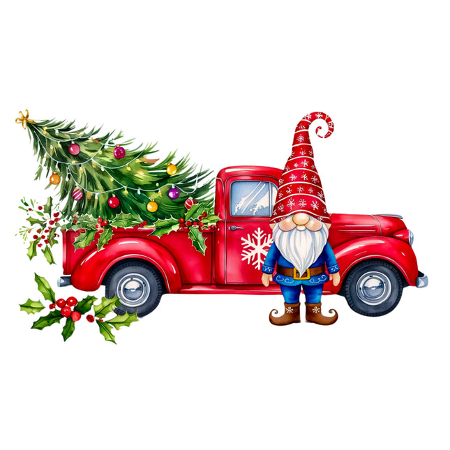 Christmas Gnome 100% Cotton Fabric Panel Block BB411