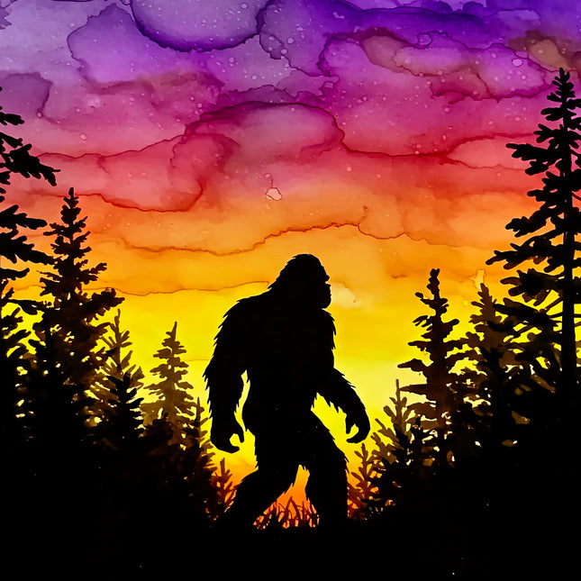 Bigfoot Sasquatch 100% Cotton Fabric Panel Block BB609