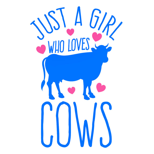 Just A Girl Who Loves Cows 100% Cotton Fabric Panel Block BB620
